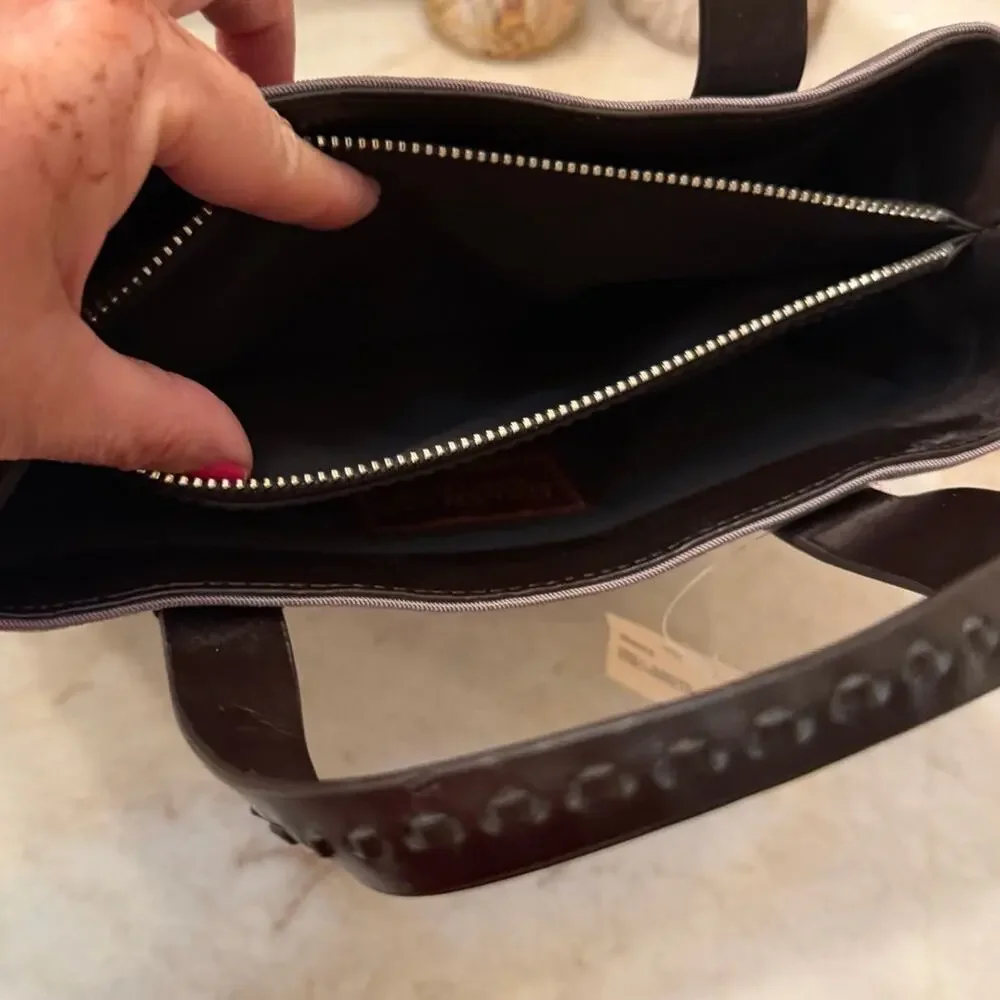 Cole Haan mink/ chocolate small shopper NWT